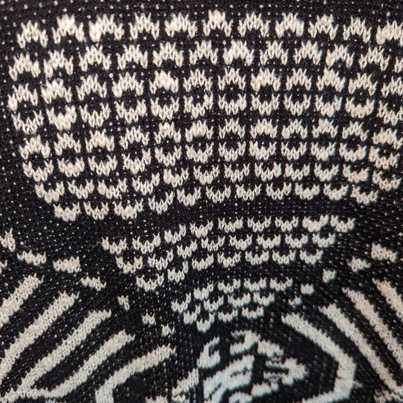 Urban OUTFITTERS Black & White Cotton Open Front Long Lined Knit Cardigan XS - Picture 4 of 13